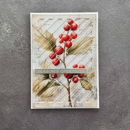 Rectangle Diagonal Striped Panel with Piercing