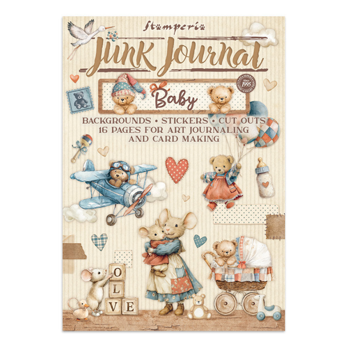 Baby Junk Journal Stickers, Backgrounds, Cut-Outs