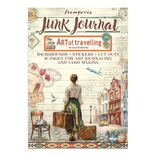 Art of Travelling Junk Journal Stickers, Backgrounds, Cut-Outs