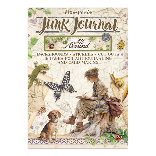 All Around Junk Journal Stickers, Backgrounds, Cut-Outs