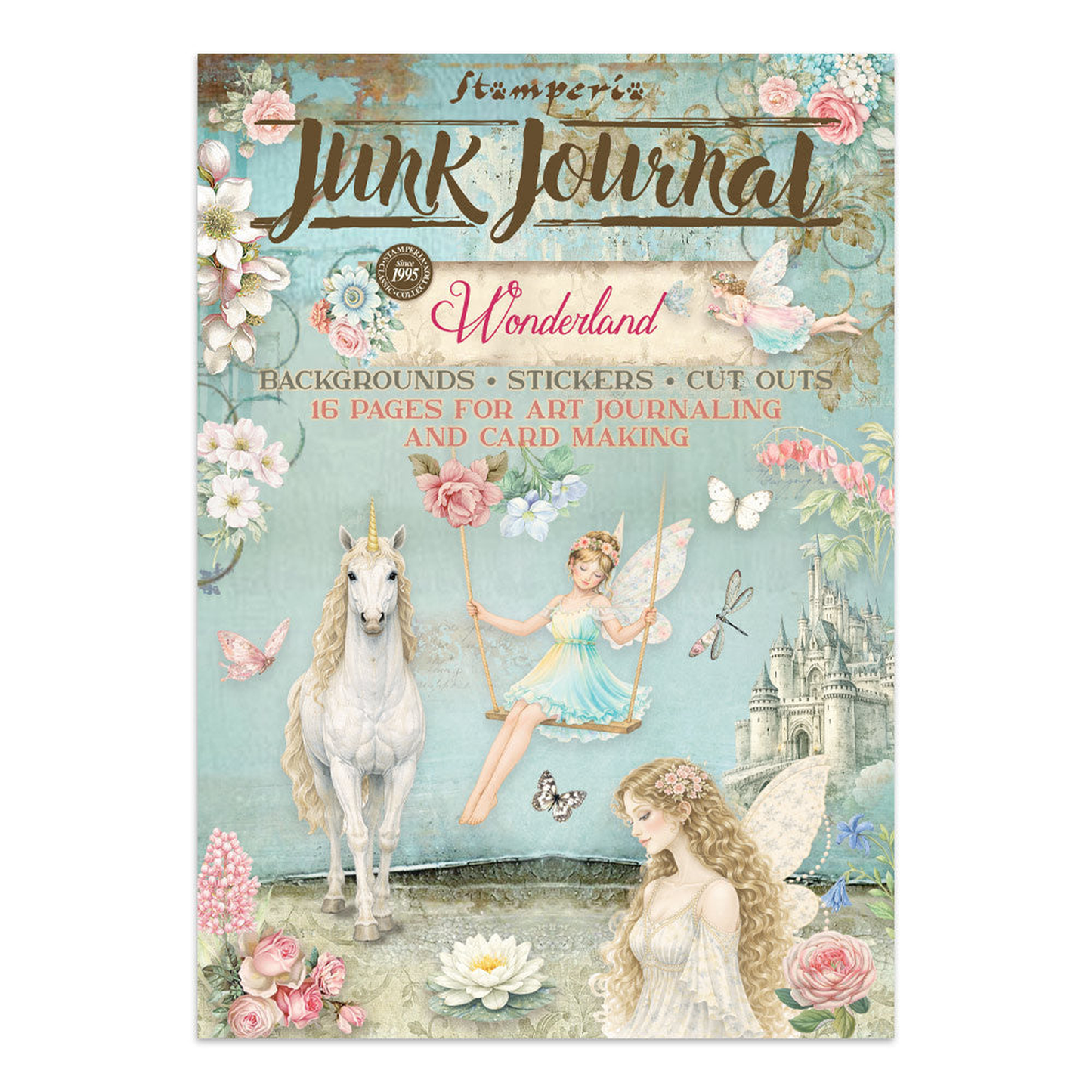 Wonderland Junk Journal Stickers, Backgrounds, Cut-Outs