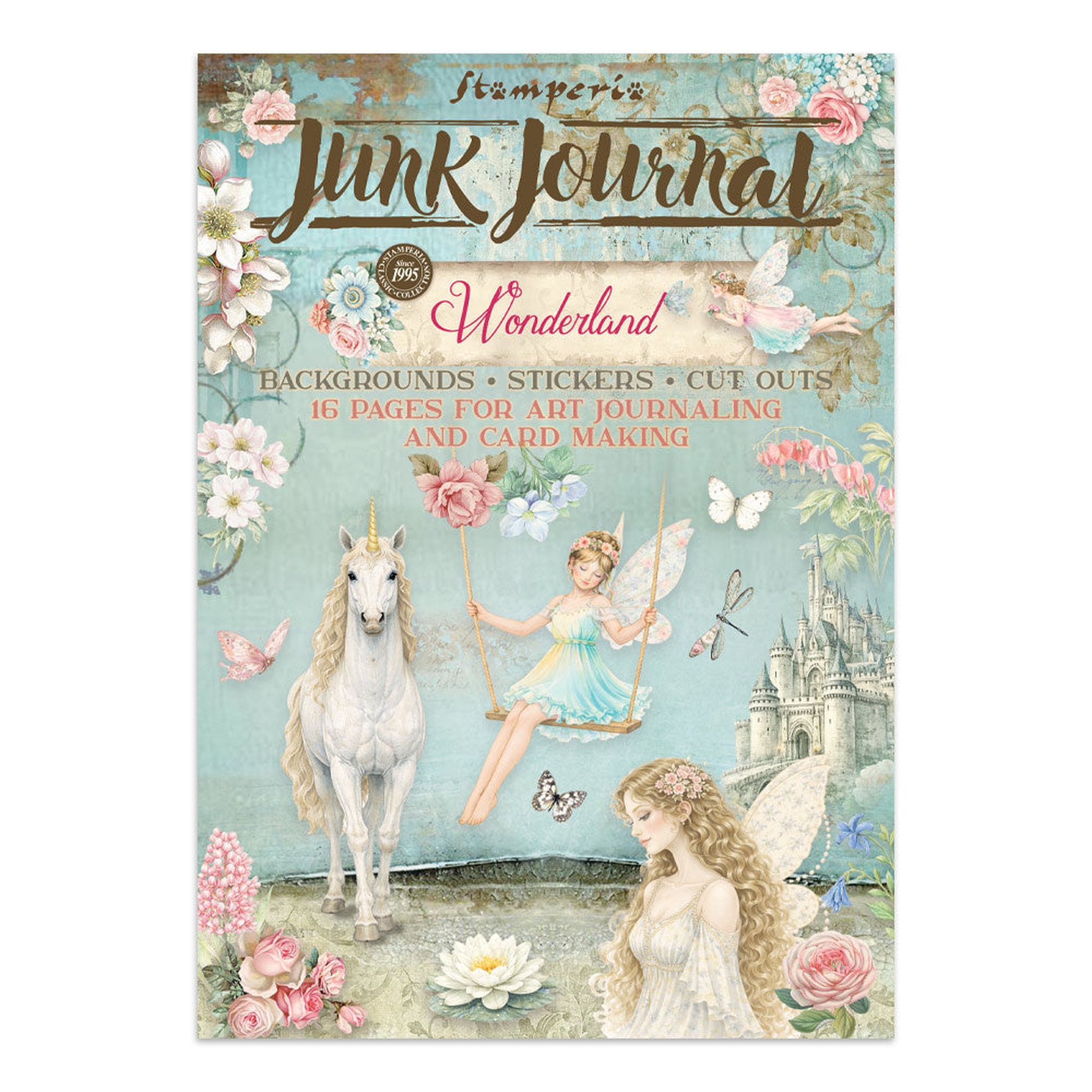 Wonderland Junk Journal Stickers, Backgrounds, Cut-Outs