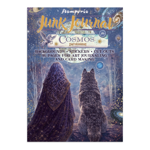Cosmos Junk Journal Stickers, Backgrounds, Cut-Outs