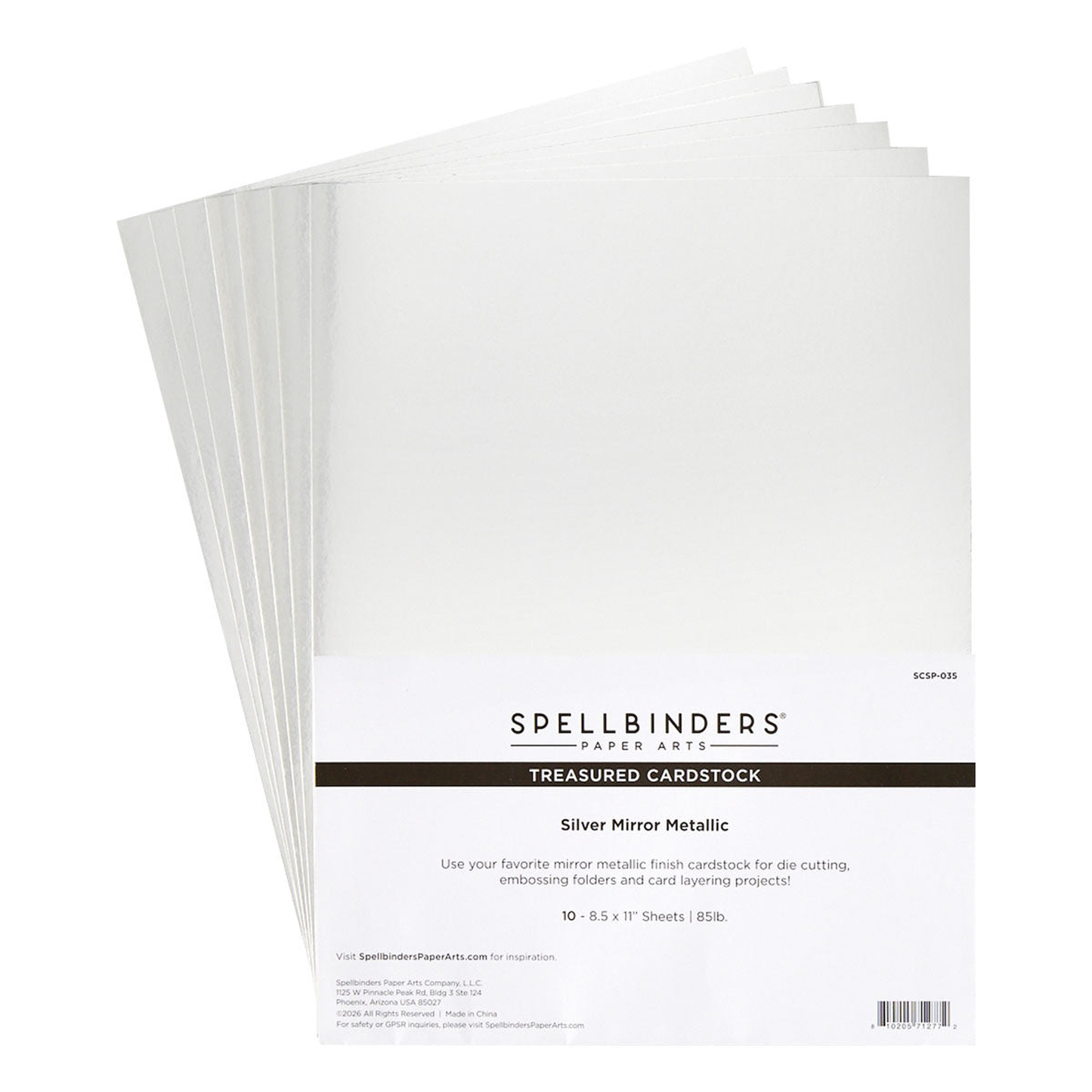 Treasured Cardstock Silver Mirror Metallic