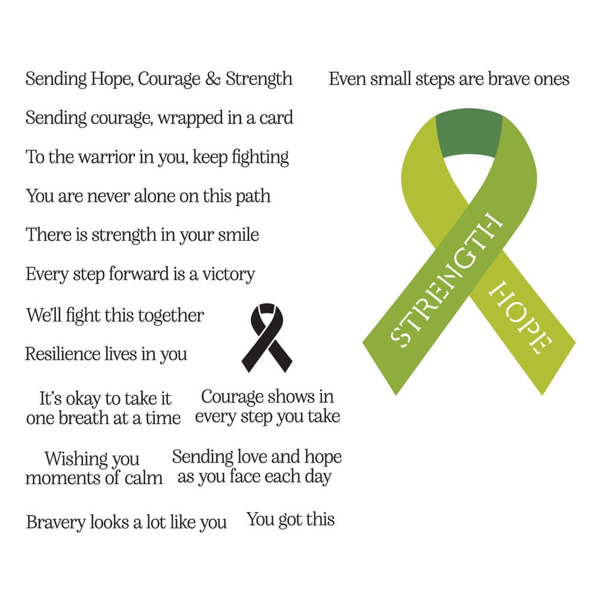 We All Have Baggage - Set Awareness Ribbon and Sentiments