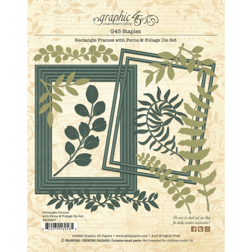 Rectangle Frames with Ferns & Foliage