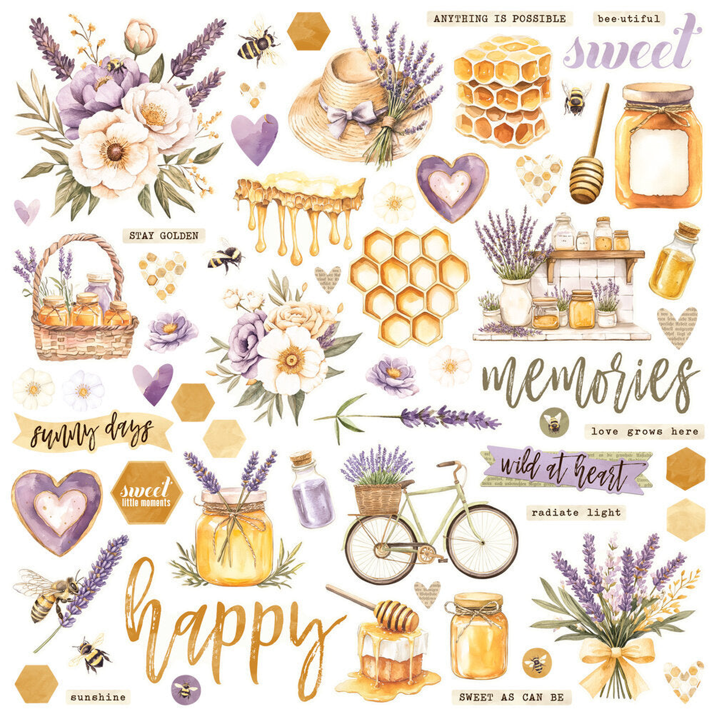 Simple Vintage Lavender Fields