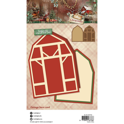 Cottage Christmas Cottage Barn Card