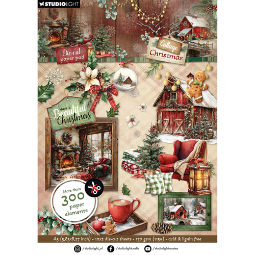 Cottage Christmas Die-Cut Paper Pad Elements