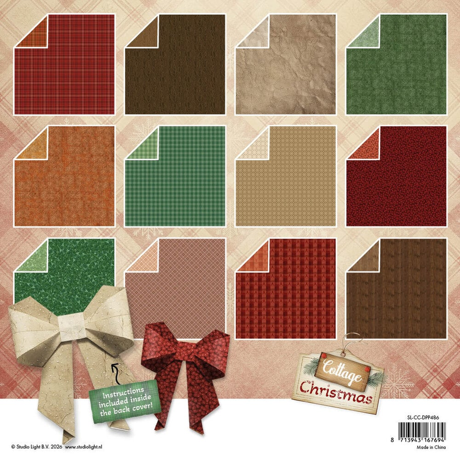 Cottage Christmas Multi-Purpose Paper Pad Origami & Backgrounds