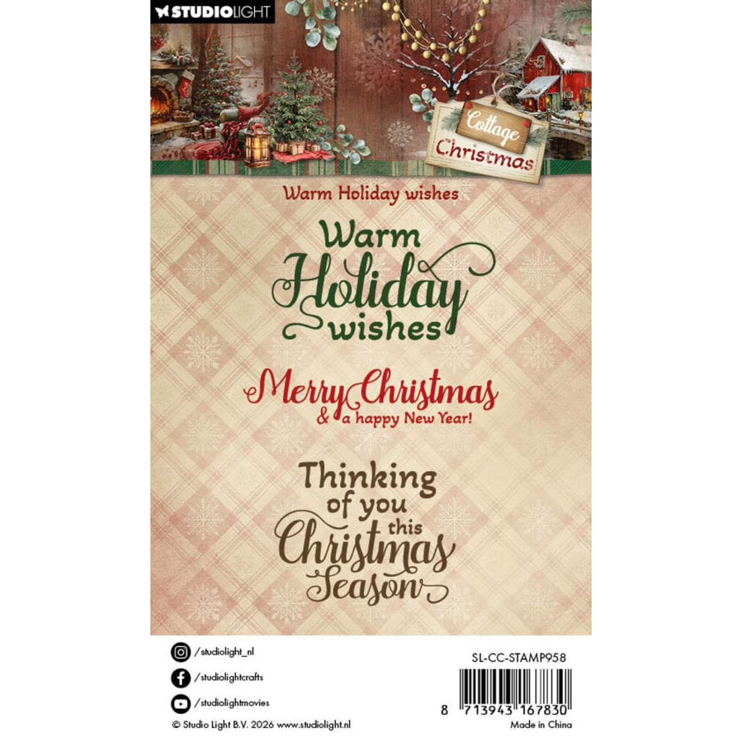 Cottage Christmas Warm Holiday Wishes