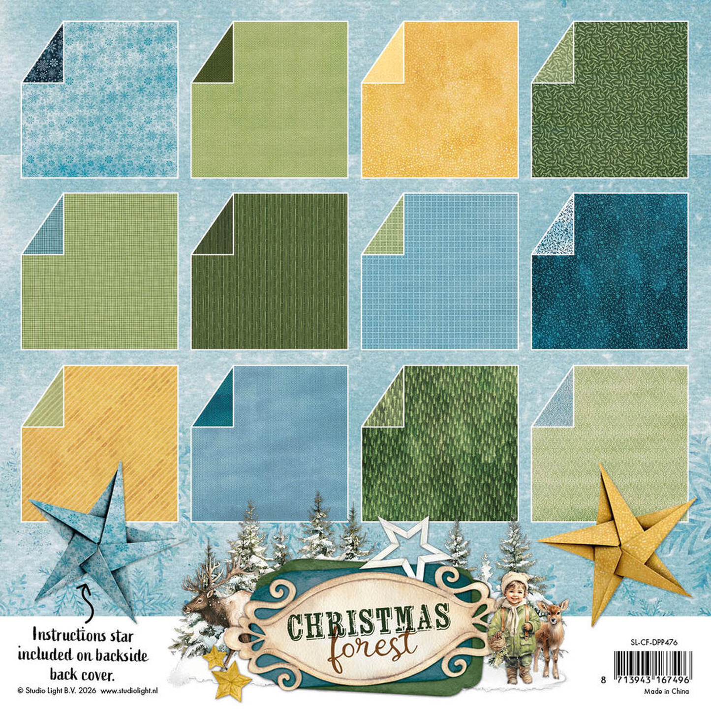 Christmas Forest Origami & Backgrounds