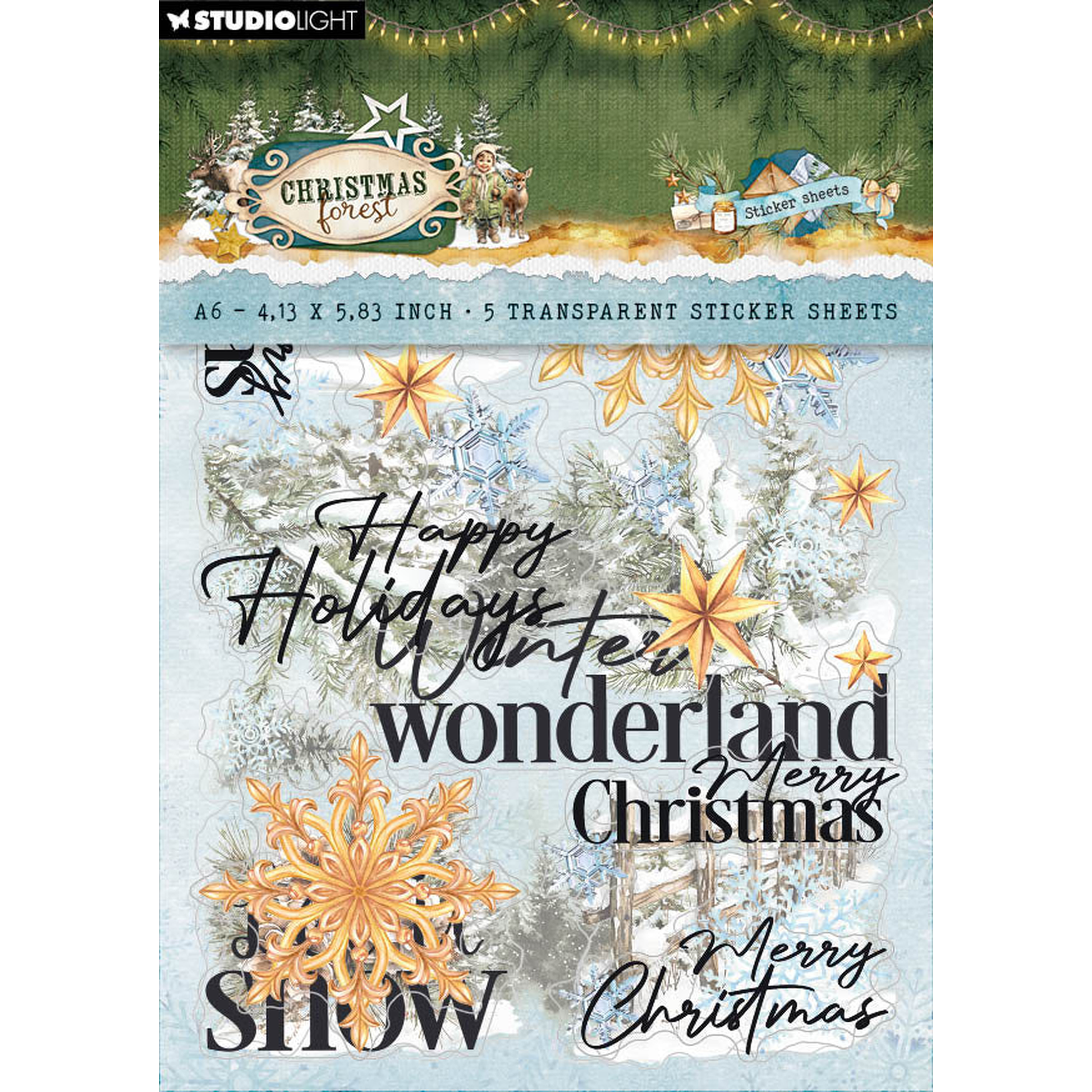 Christmas Forest Elements & Texts