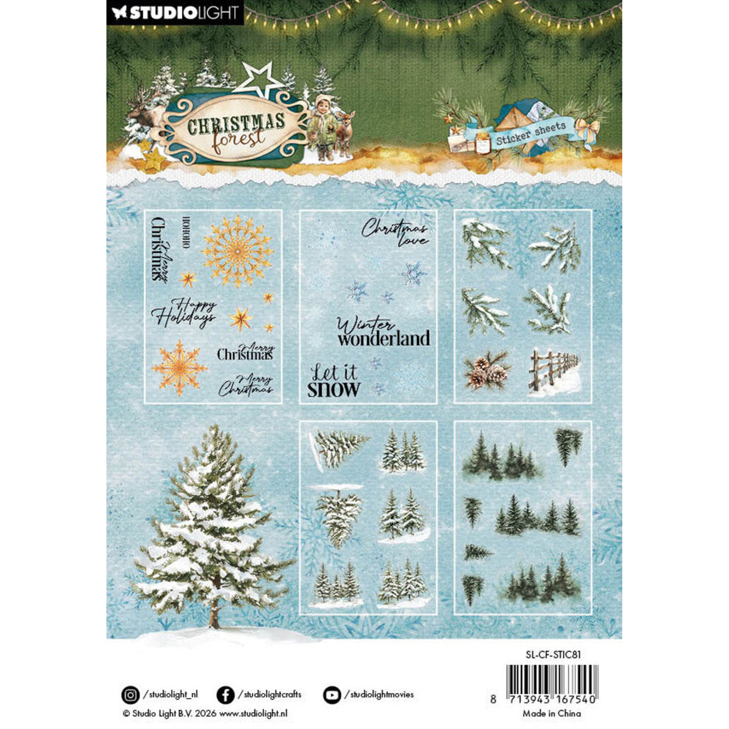 Christmas Forest Elements & Texts