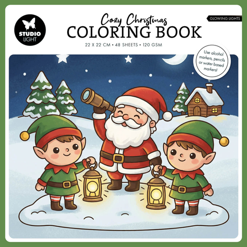 Cozy Christmas Coloring Book Glowing Lights