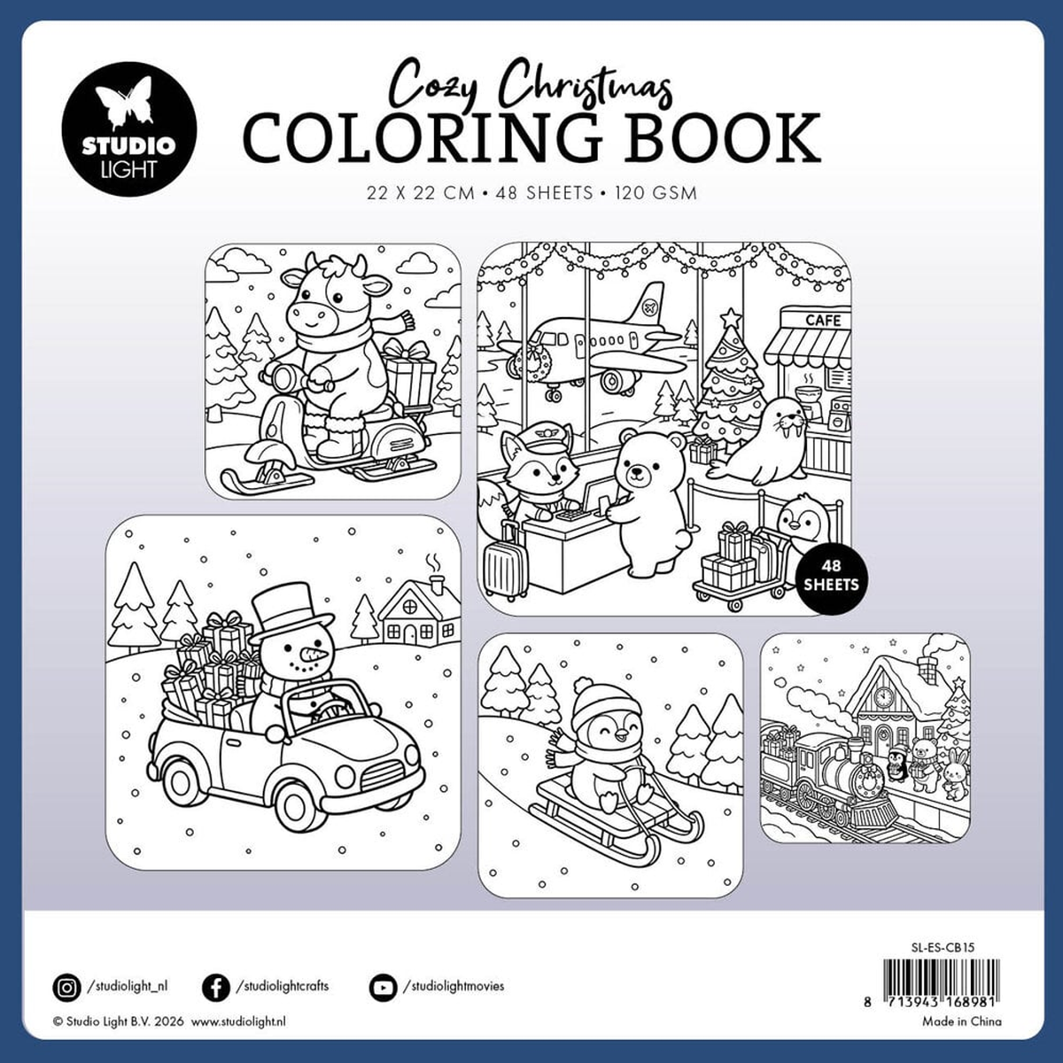 Cozy Christmas Coloring Book Winter Rides