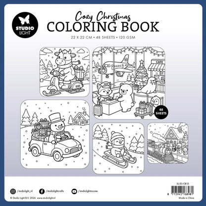Cozy Christmas Coloring Book Winter Rides