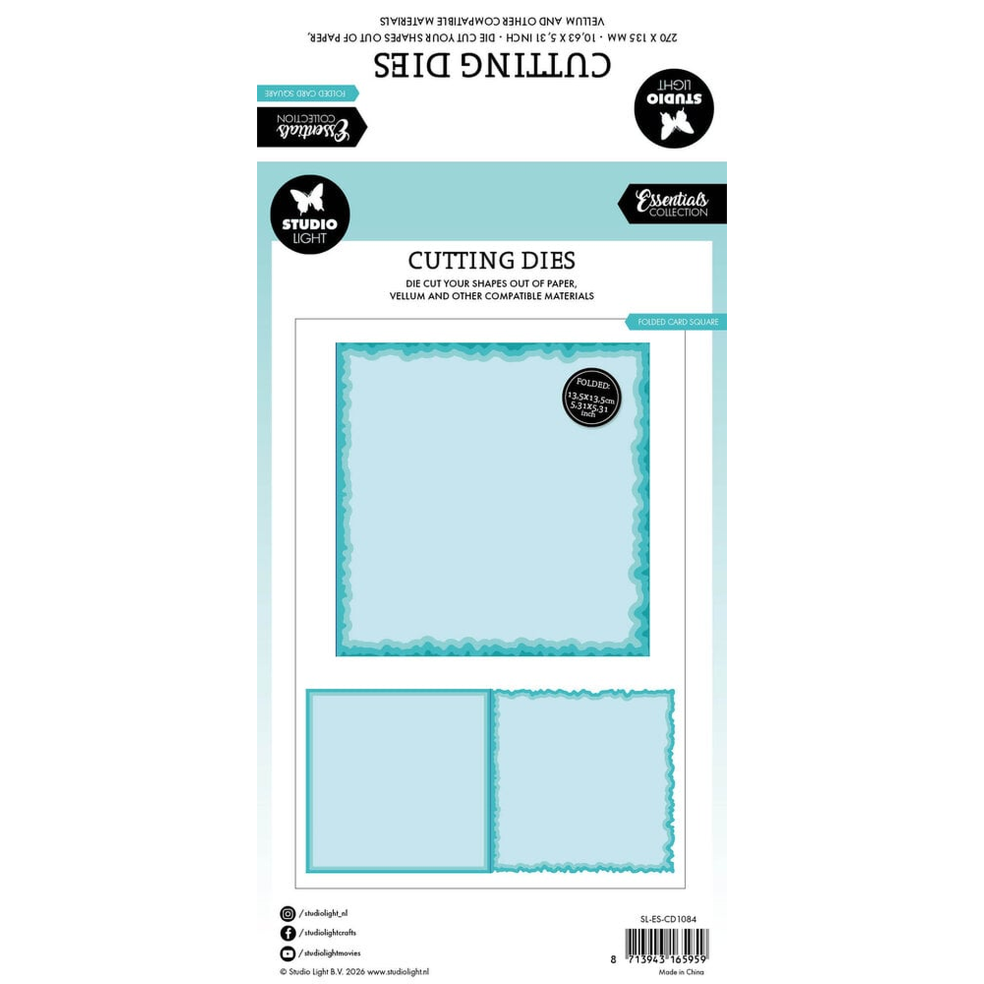 Torn Edge Folded Card Square