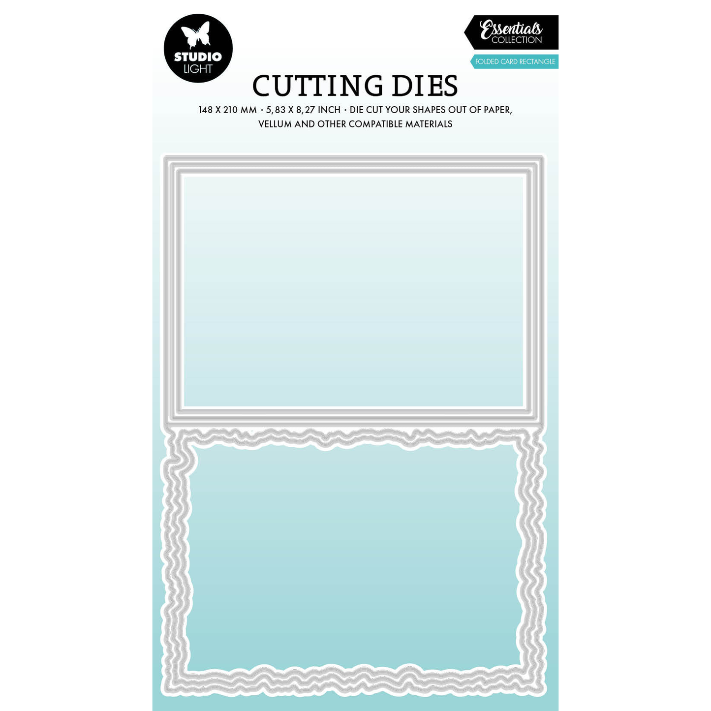 Torn Edge Folded Card Rectangle