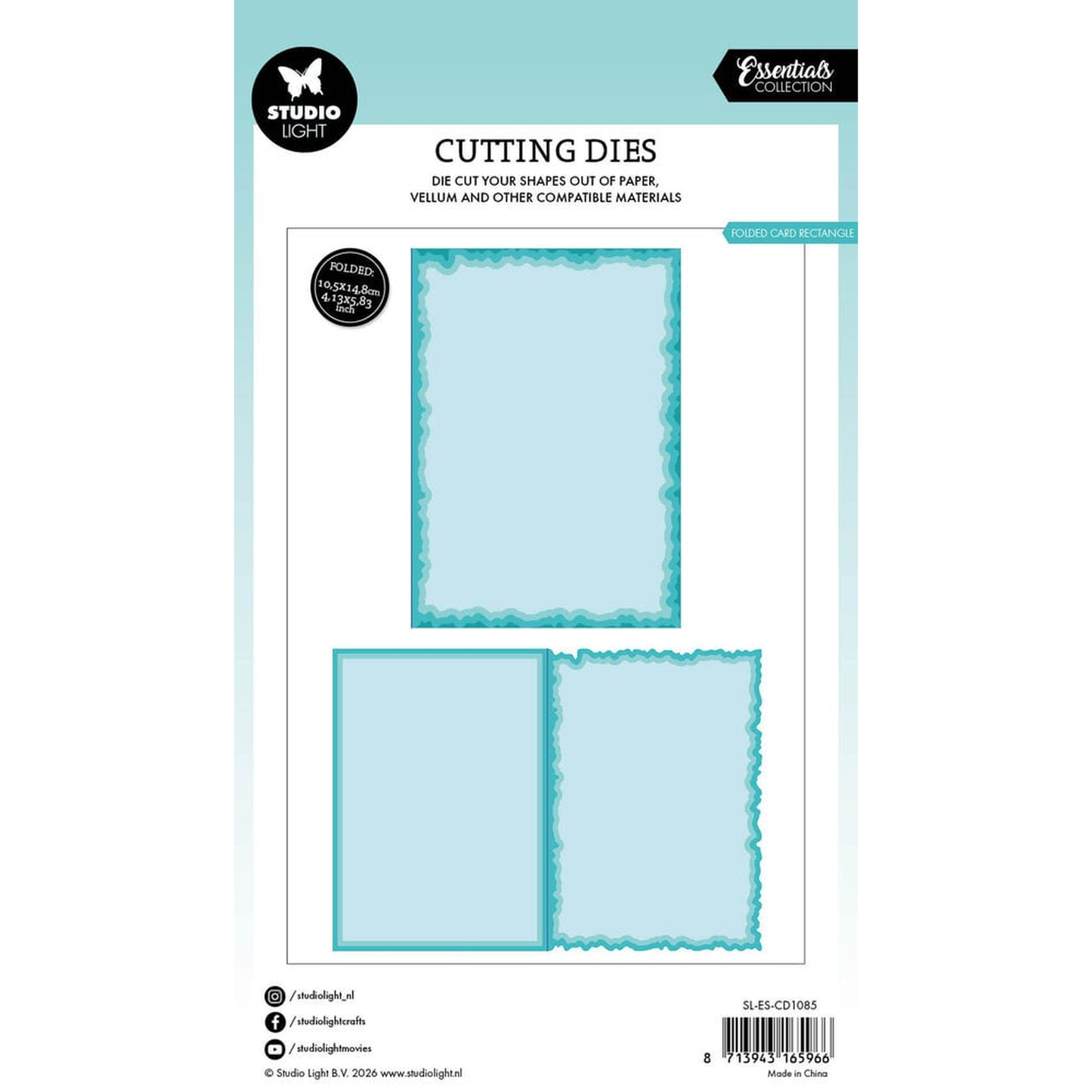 Torn Edge Folded Card Rectangle