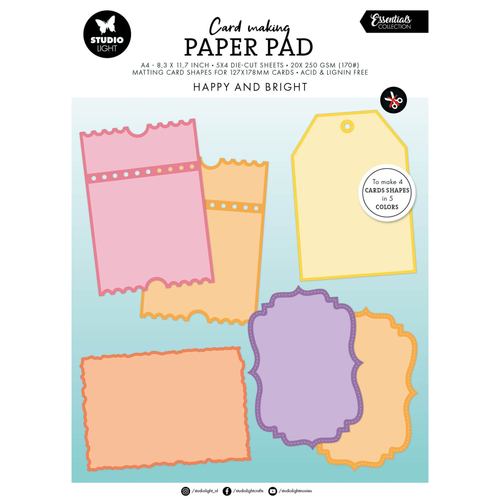Happy and Bright Card Shapes for 127x178mm Cards
