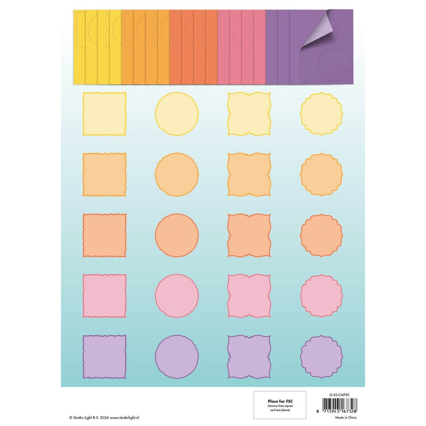 Happy and Bright Card Shapes for 152x152mm Cards