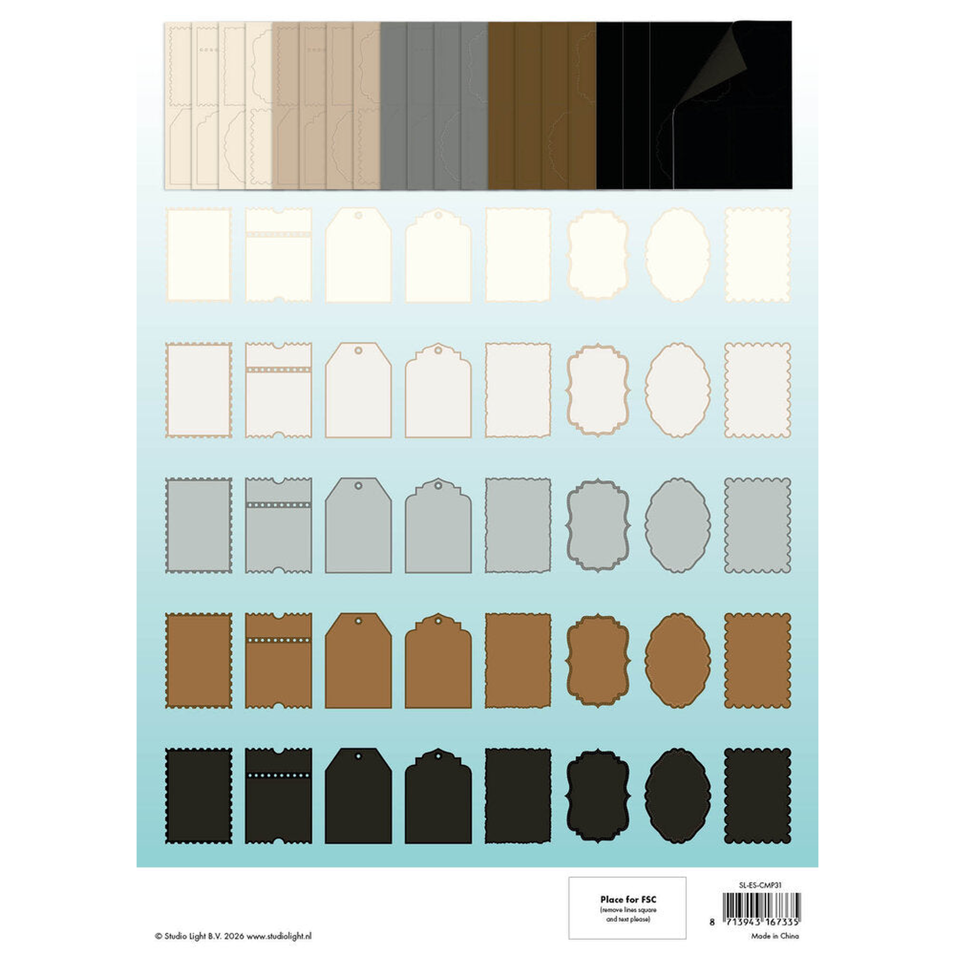 Naturals and Essentials Card Shapes for 105x148mm Cards