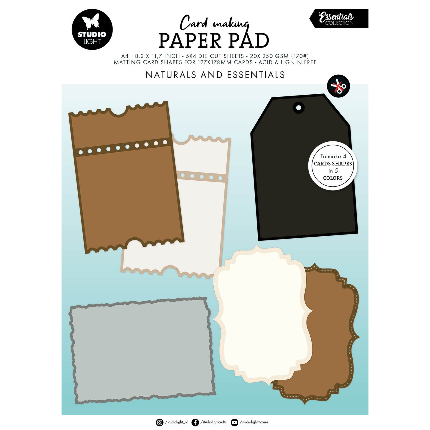 Naturals and Essentials Card Shapes for 127x178mm Cards