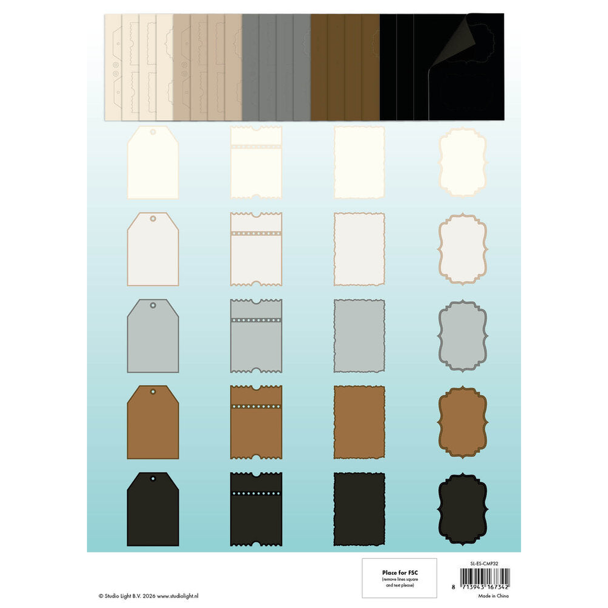 Naturals and Essentials Card Shapes for 127x178mm Cards