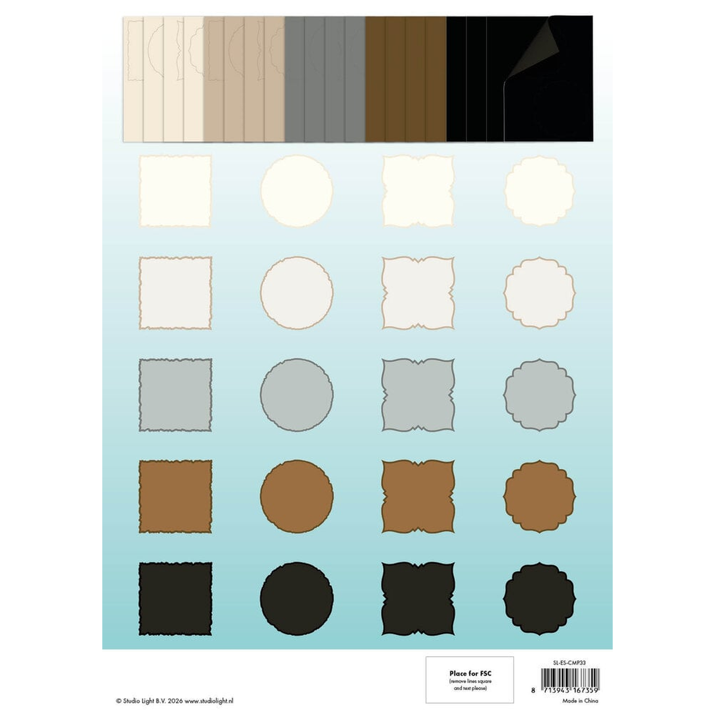 Naturals and Essentials Card Shapes for 152x152mm Cards