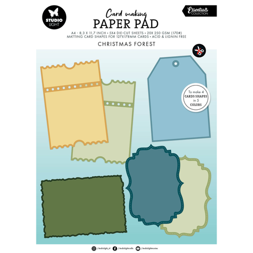 Christmas Forest Card Shapes for 127x178mm Cards