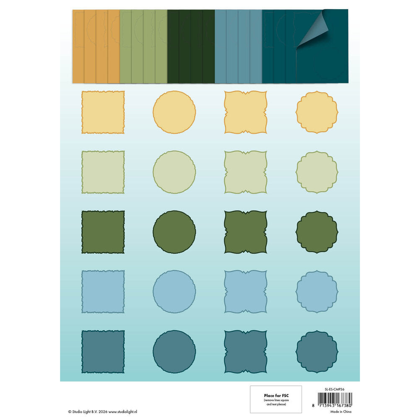 Christmas Forest Card Shapes for 152x152mm Cards