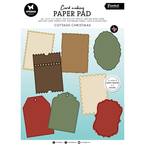 Cottage Christmas Card Shapes for 105x148mm Cards