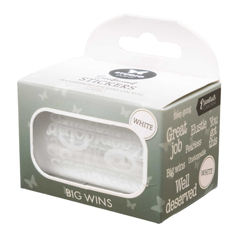 Big Wins White Transparent Stickers on Roll