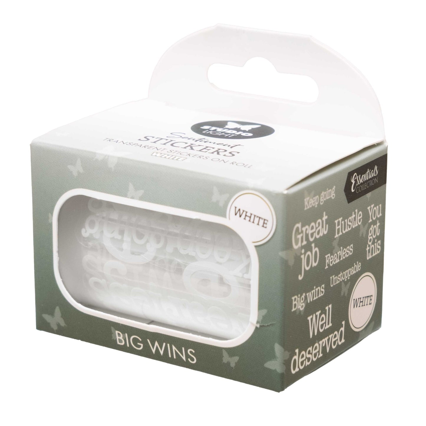 Big Wins White Transparent Stickers on Roll