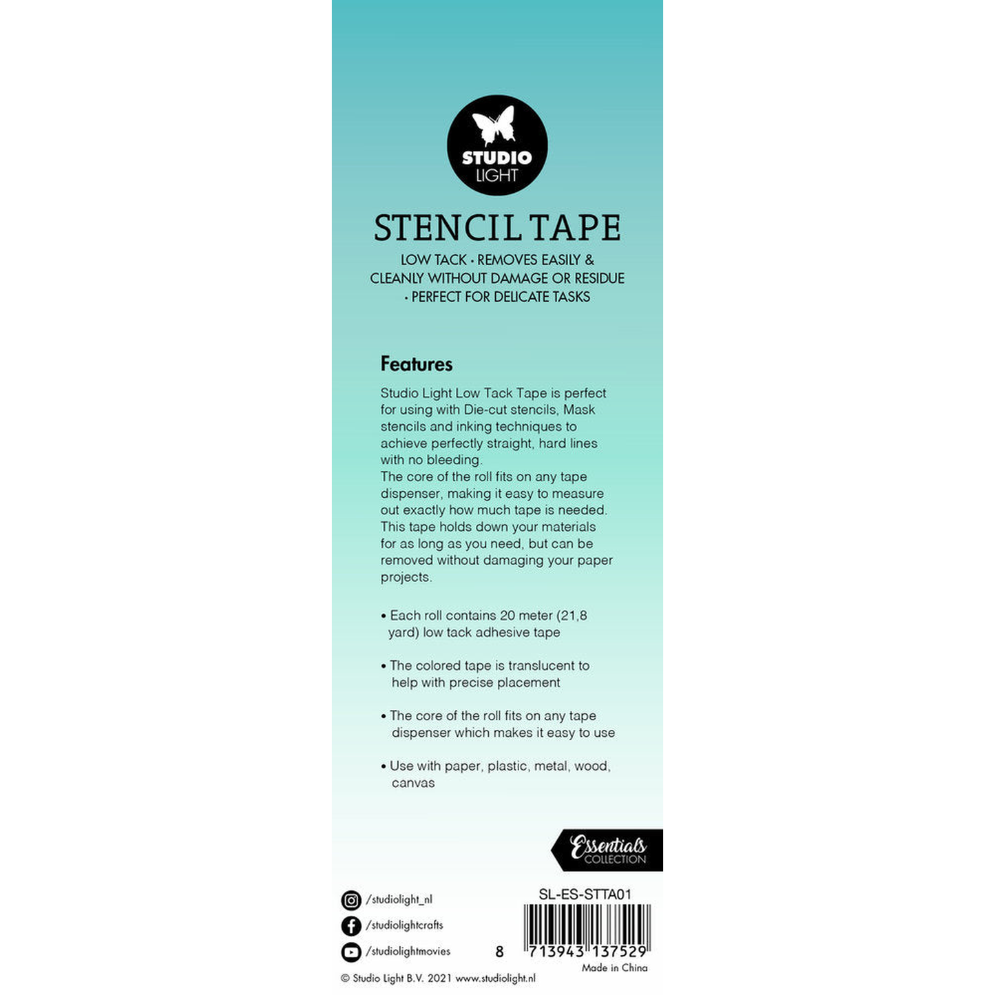 Stencil & Stamp Masking Tape Low Tack