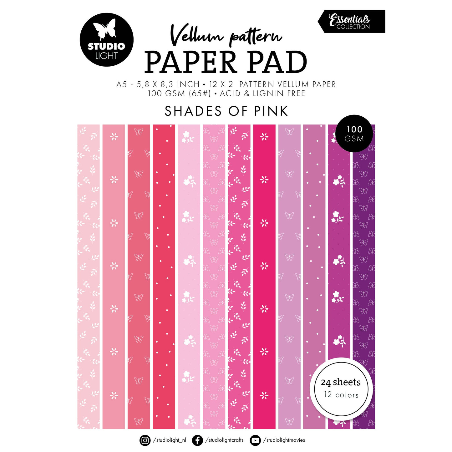 Shades of Pink Vellum Pattern