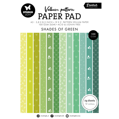 Shades of Green Vellum Pattern