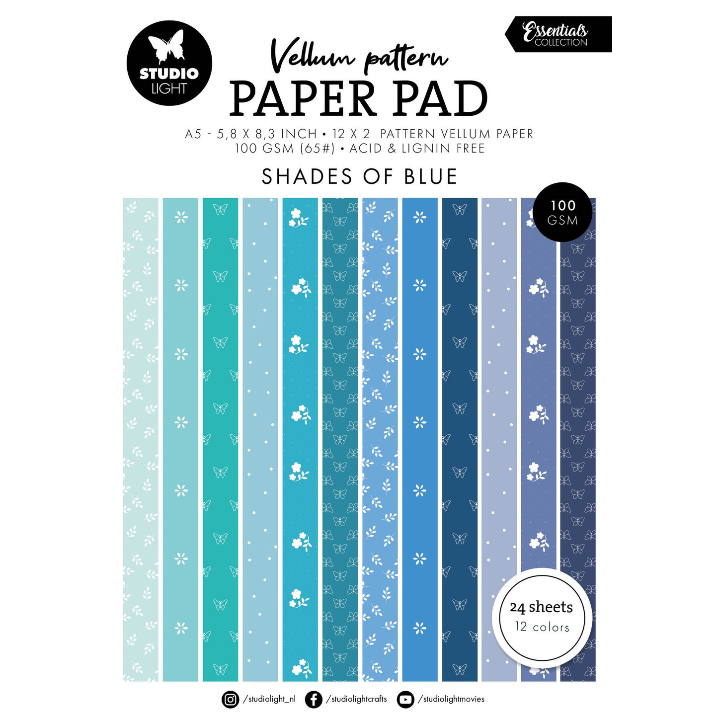Shades of Blue Vellum Pattern