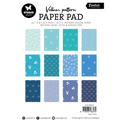 Shades of Blue Vellum Pattern