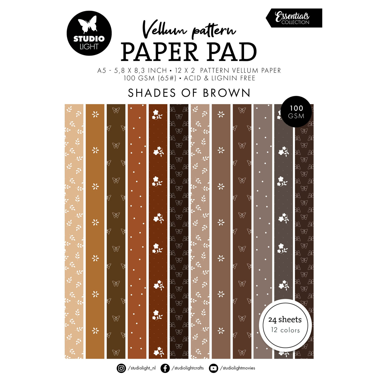 Shades of Brown Vellum Pattern