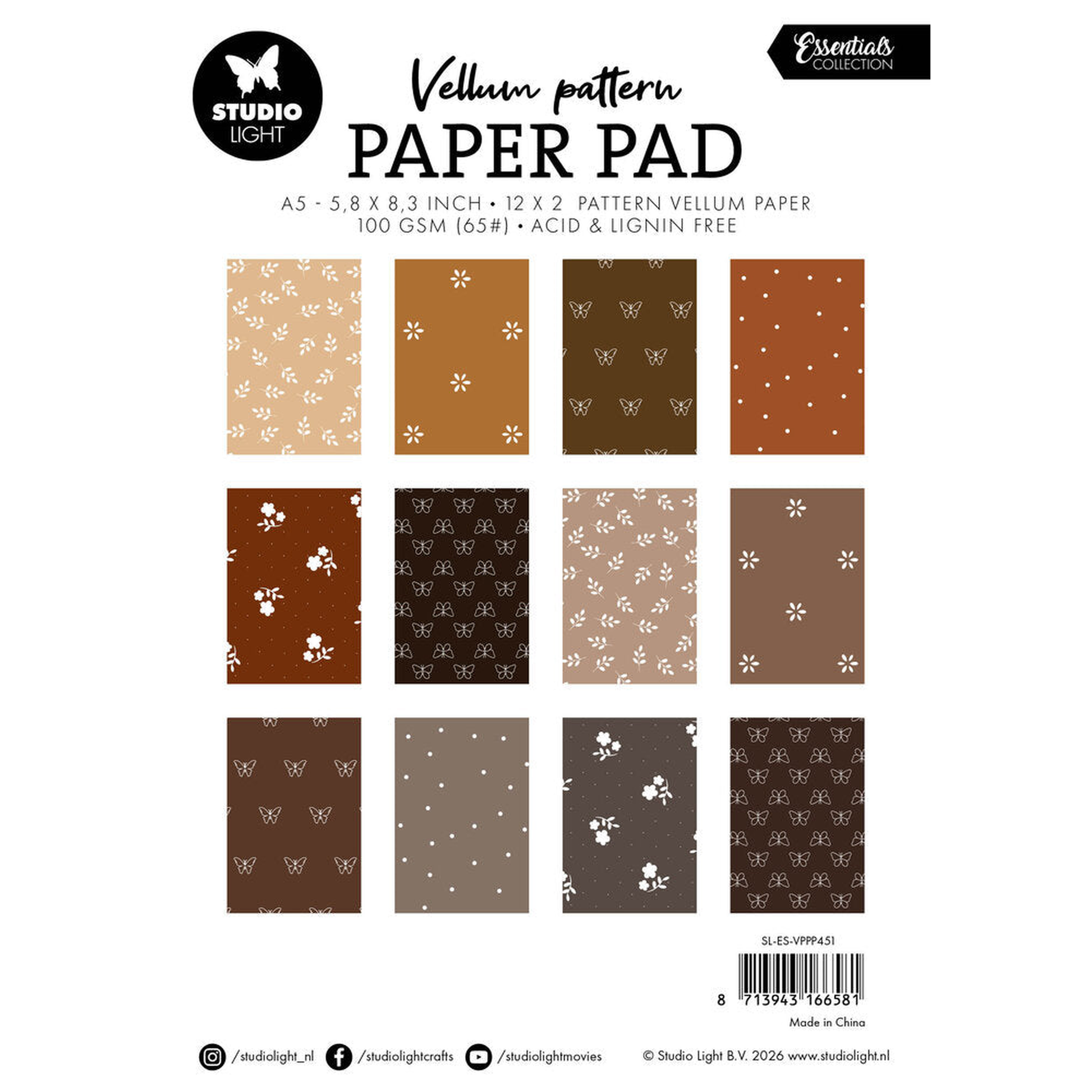 Shades of Brown Vellum Pattern