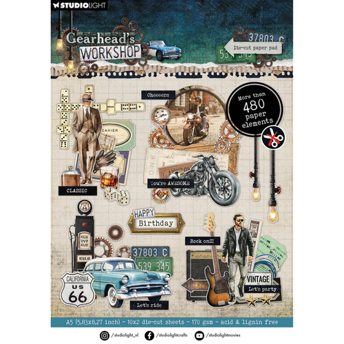 Gearhead's Workshop Die-Cut Paper Pad Elements