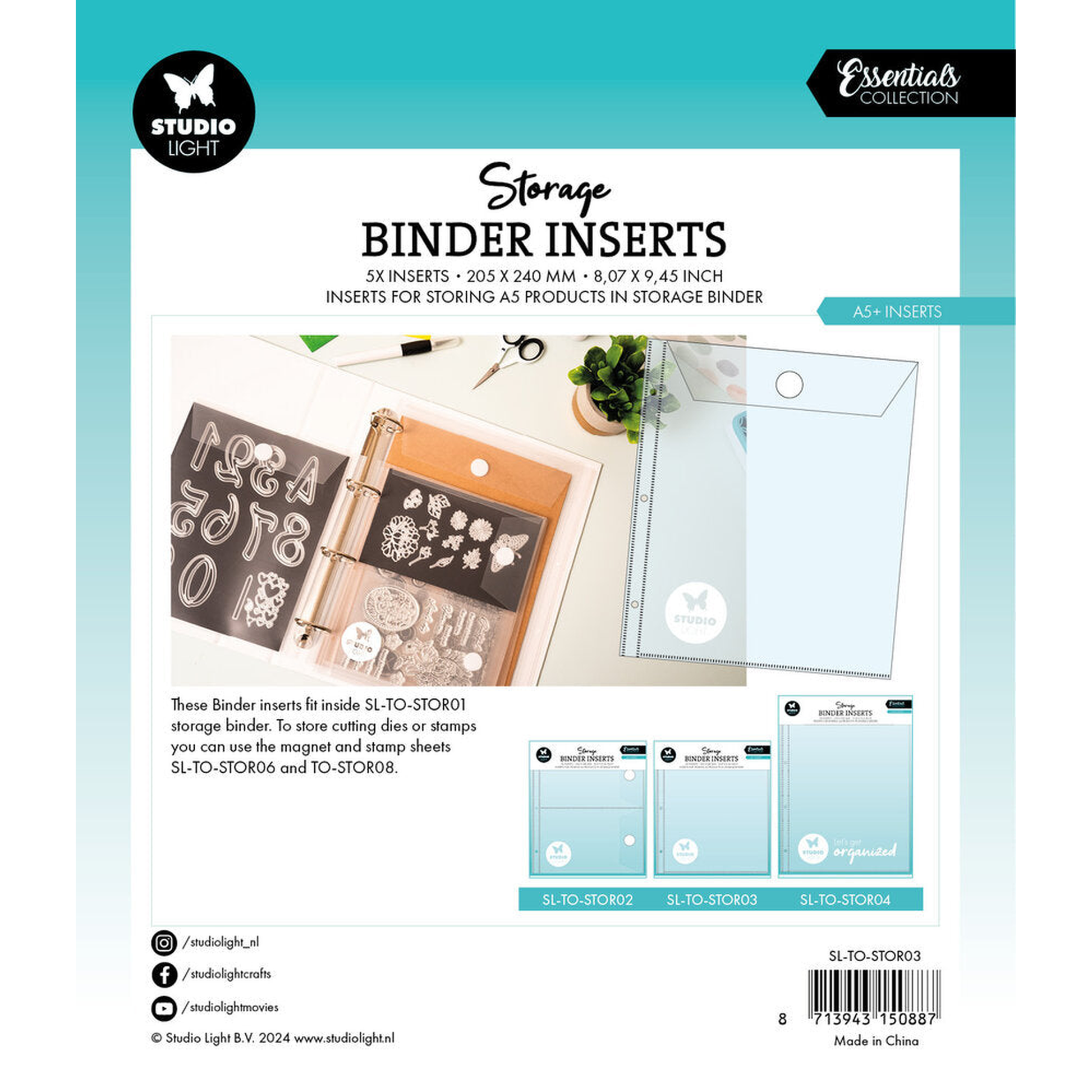 Storage Binder Inserts A5+ Insert