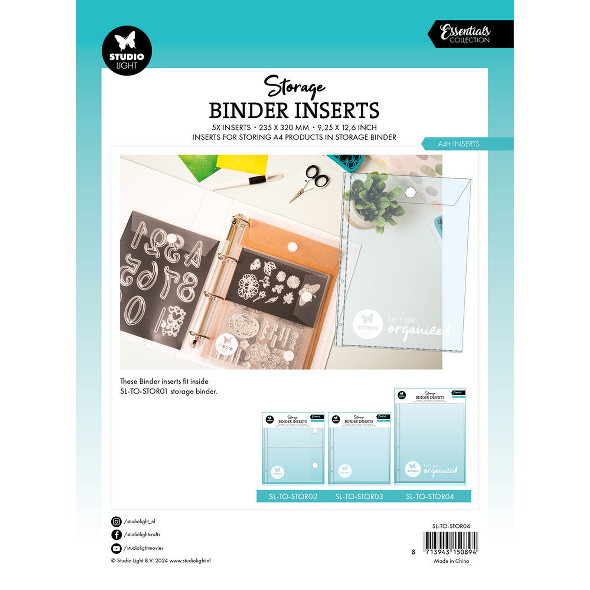 Storage Binder Inserts A4+ Insert