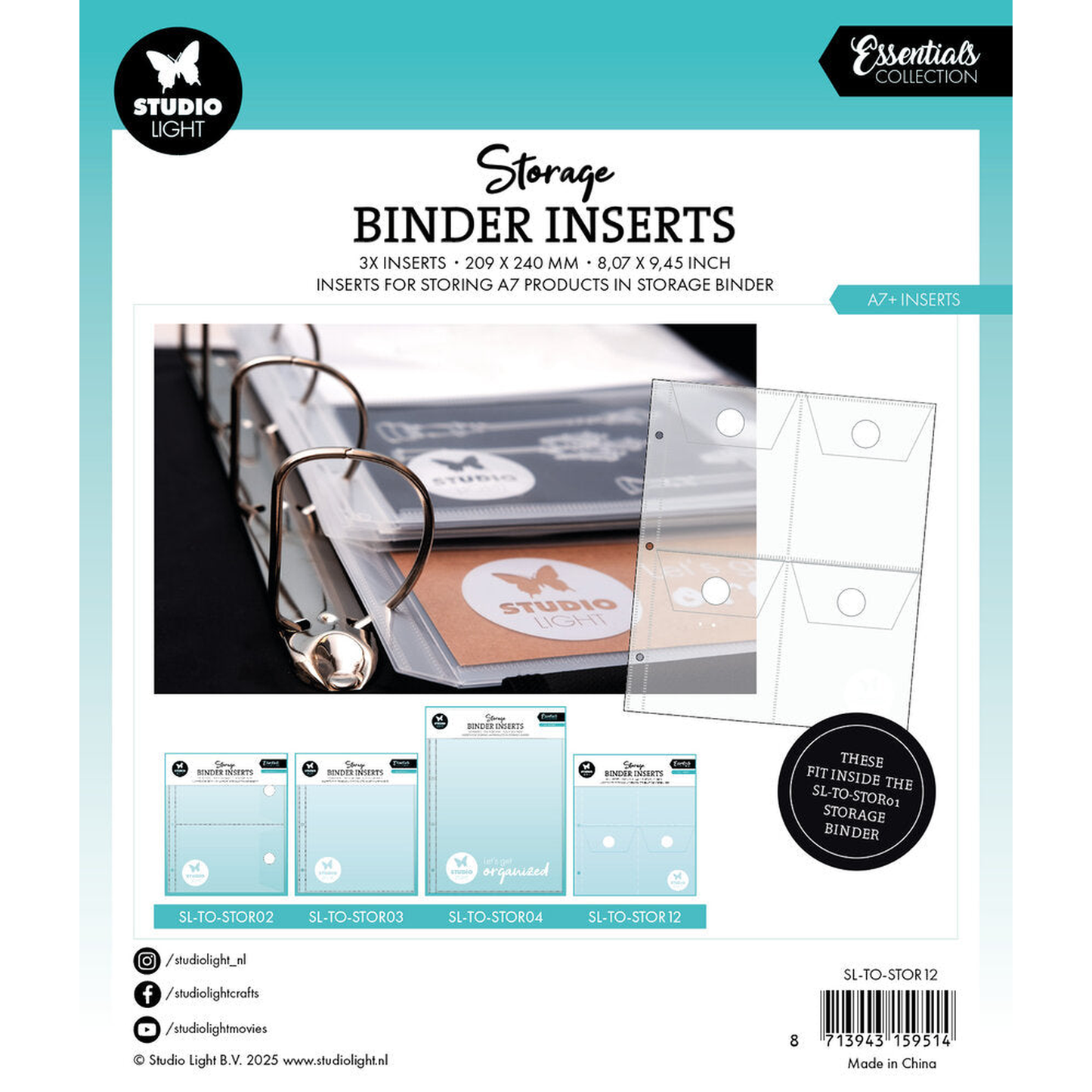 Storage A7 Binder Inserts