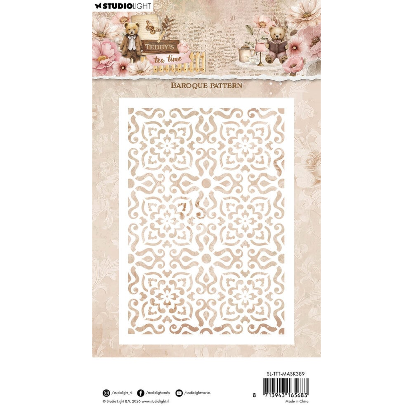 Teddy's Tea Time - Baroque Pattern