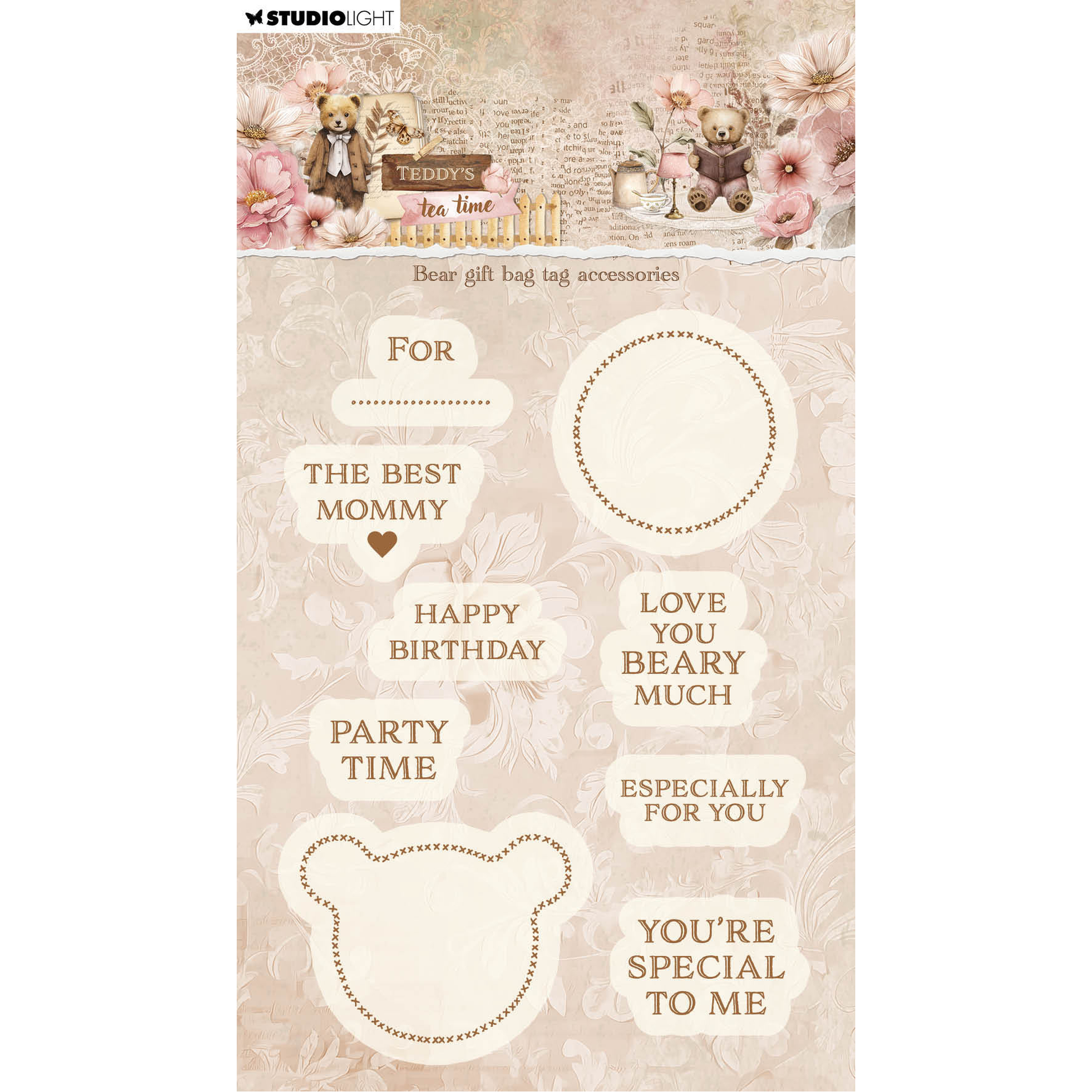 Teddy's Tea Time - Bear Gift Bag Tag Accesories