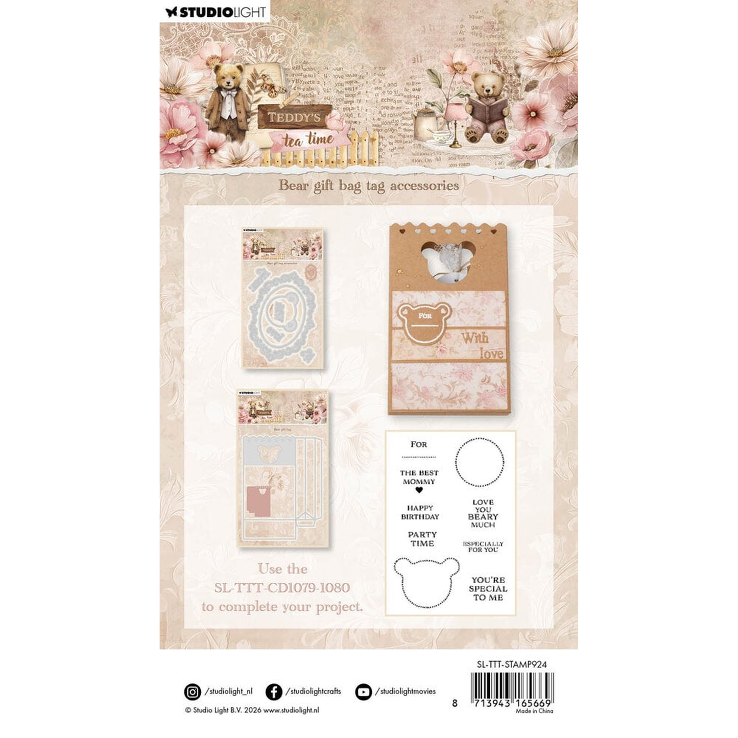 Teddy's Tea Time - Bear Gift Bag Tag Accesories
