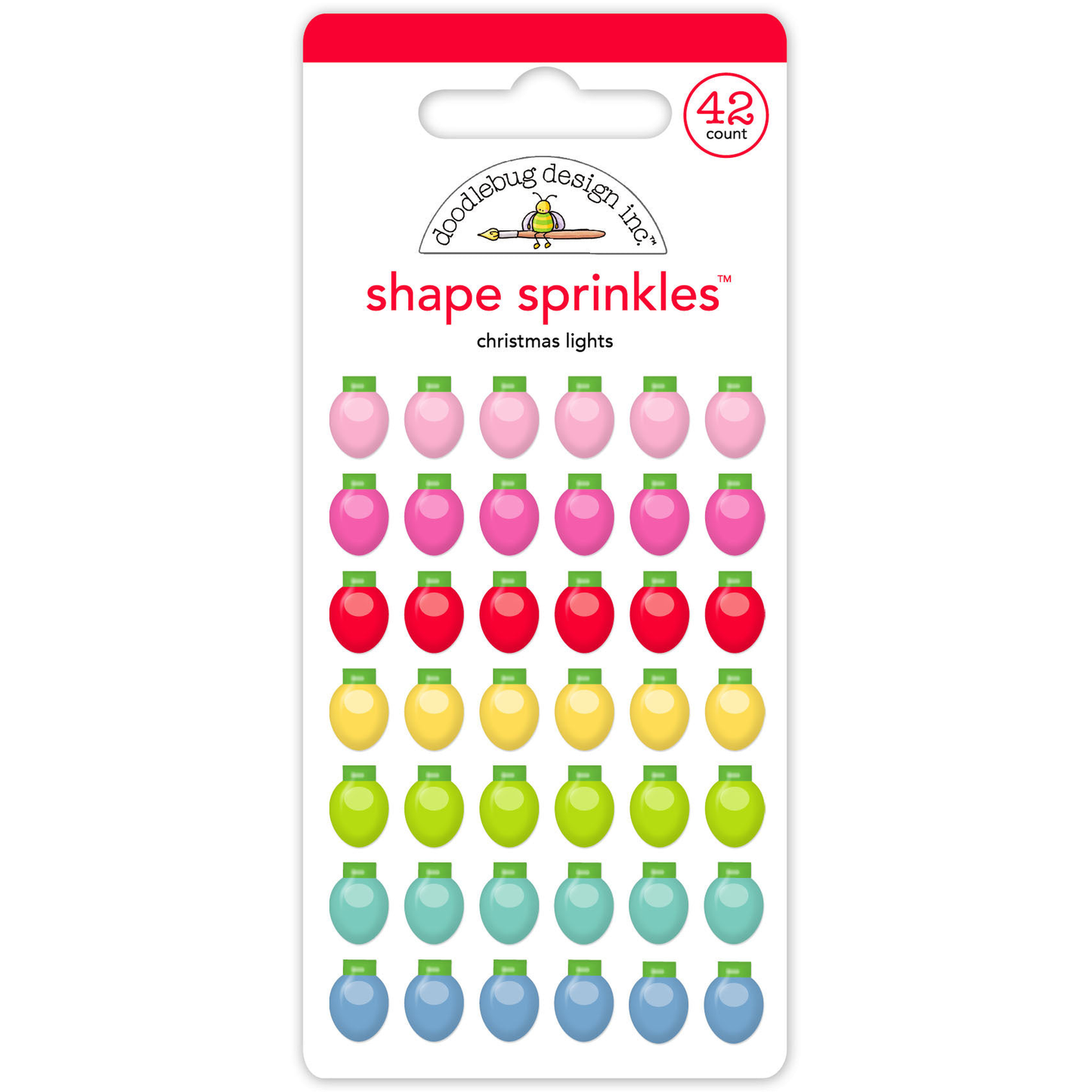 Oh What Fun Christmas Lights Shape Sprinkles